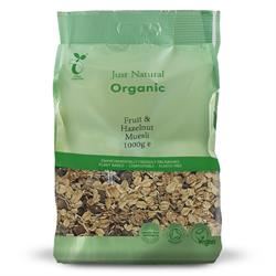 Just Natural Organic | Organic Fruit & Hazelnut Muesli 1000g | 1000g