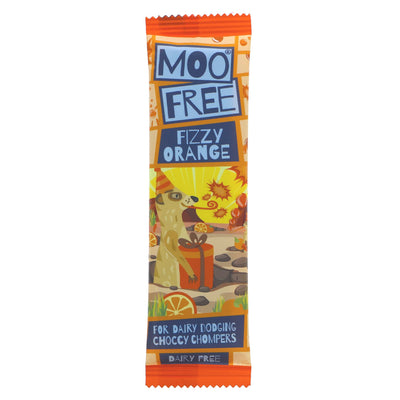 Fairtrade, vegan, & gluten-free Fizzy Orange Bar with popping candy. Perfect for everyday snacking!