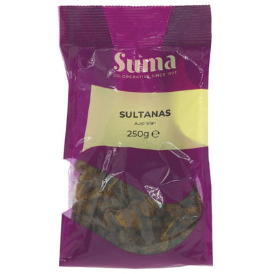 Australian 5 Crown Sultanas by Suma - Sweet, Juicy, Vegan, 250g