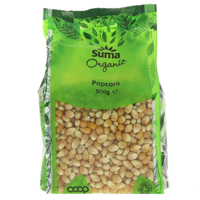 Organic, vegan popcorn by Suma - guilt-free snacking for movie nights or as a healthy grain alternative. Sweet or salty, the choice is yours!