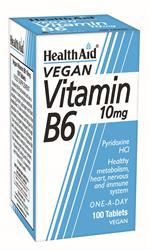 HealthAid | Vitamin B6 (Pyridoxine HCl) 10mg - 100 Tablets | 100 tablet