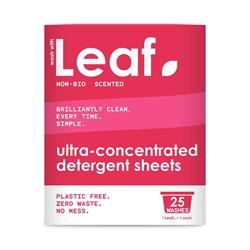 Wash With Leaf | Leaf Non Bio Laundry Detergent Sheets 25 Pack | 116g