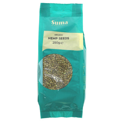 Organic, vegan Hemp Seeds rich in Omega 3, protein, vitamins & minerals. Add to meals for a healthy boost.