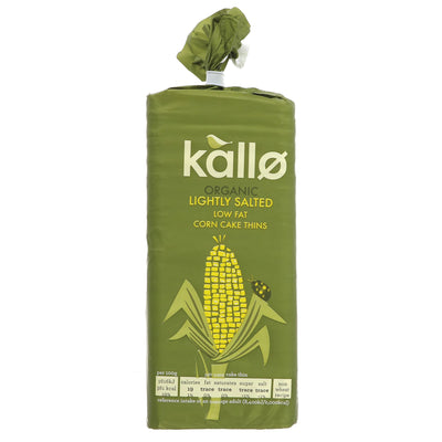 Organic gluten-free vegan corn cakes, slightly salted - Kallo 130g