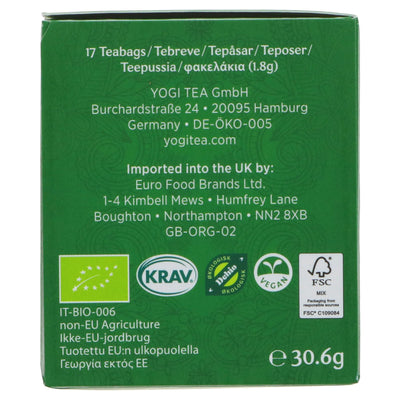 Yogi Tea | Green Balance - Green Tea, L\grass, Peppermint | 17 bags