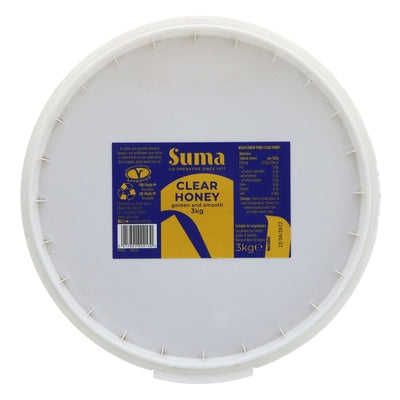 Suma's Wildflower Pure Clear Honey - 3KG. 100% pure, fruity blend with mellow toffee & aromatic notes. Perfect for everyday use.