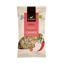 Foodin | Organic Dry Roasted Chili-Garlic Cashew 120g | 120g