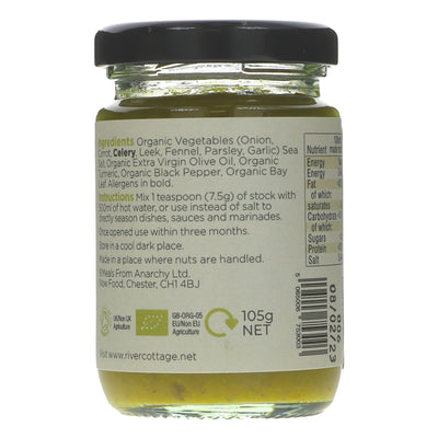 Organic and vegan veg stock with 75% vegetables, low salt, and no sugar. Perfect for any dish.