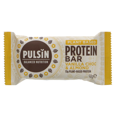 Pulsin Vanilla Choc Chip Protein Bar - Gluten-free & vegan, perfect guilt-free snack. #ProteinBoosters #SnackBars #GlutenFree