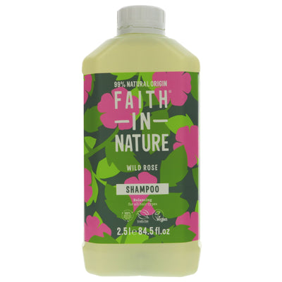 Luxurious, nourishing shampoo for normal/dry hair. Biodynamic, gluten-free and vegan. Restore and revitalize your hair with Faith In Nature's Wild Rose Shampoo.