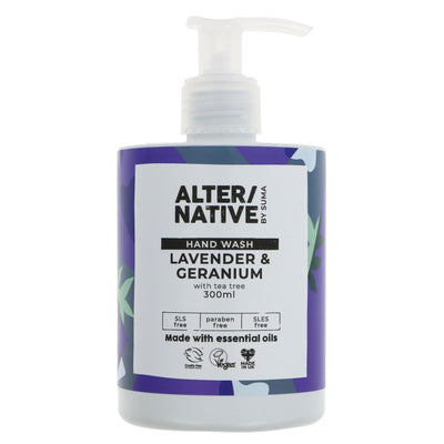 Alter/Native | Hand Wash - Lavender & Geranium - Relaxing with tea tree | 300ml