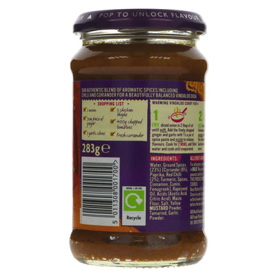 Spice up meals with Pataks' Vindaloo Curry Paste! Gluten-free and vegan, perfect for Indian dishes.