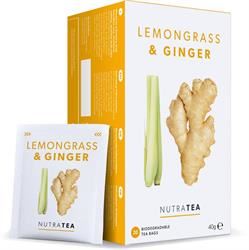 Nutratea | NutraTea Lemongrass & Ginger - 20 Tea Bags | 20 sachet