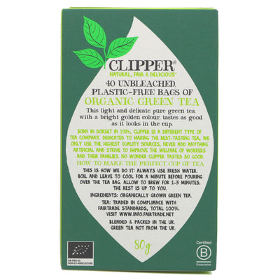 Clipper | FT Organic Green Tea | 40 bags