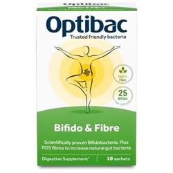 Optibac Probiotics | Bifidobacteria & Fibre 10 Sachets | 10 sachet