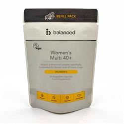 Balanced | Women's 40+ Multi 30 Veggie Caps - Refill Pouch | 30 capsule