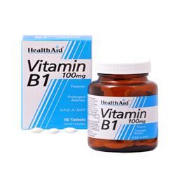 HealthAid | Vitamin B1 (Thiamin) 100mg - Prolonged Release - 90 Tablets | 90 tablet