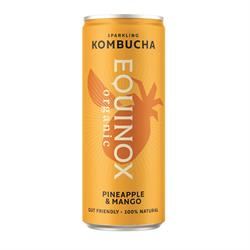 Equinox Kombucha | Organic Kombucha Soft Drink with Pineapple & Mango 250ml can | 250ml