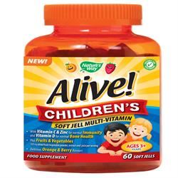 Nature's Way | Alive! Children`s Soft Jells Multi-vitamin 60 Chewables | 60chewables