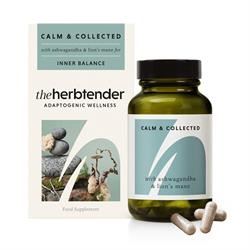 The Herbtender | Calm & Collected with Ashwagandha & Lion's Mane for Inner Balance | 60 capsule