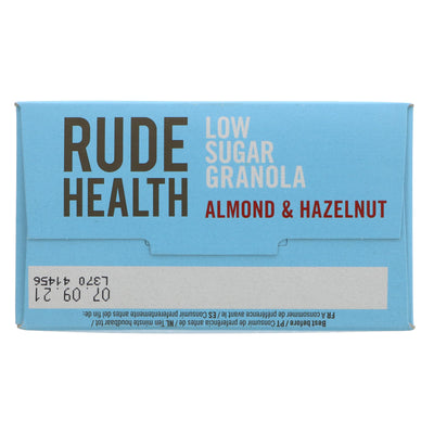 Rude Health Low Sugar Granola - Vegan, Non-GMO, with Mediterranean almonds & Turkish hazelnuts for a satisfying crunch. No added sugar!