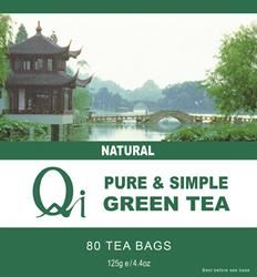 Qi | Green Tea Pure and Simple 80 Tea bags / 125g | 125g