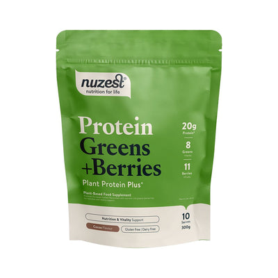 Nuzest | Protein Plus Greens + Berries Cocoa Flavour | 300g