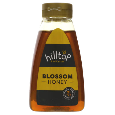 Hilltop Honey's Blossom Honey - Squeezy: pure and convenient, perfect for drizzling or adding to recipes. No VAT charged.