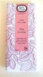 Roots and Wings | Roots & Wings Organic Dark Chocolate Bar. 70% Cocoa 80g | 80g