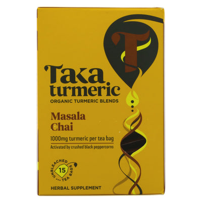 Organic, Vegan Masala Chai Turmeric - Maximum health benefits from around the world in one delicious, bold, aromatic fusion.