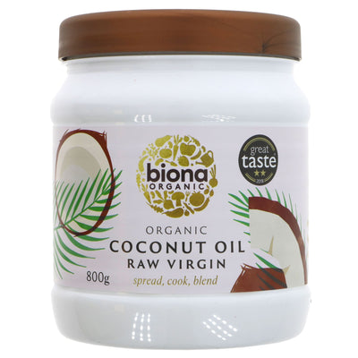 Biona Virgin Coconut Oil Organic: Pure, versatile & perfect for cooking, baking or as a natural moisturizer. Vegan & Organic.