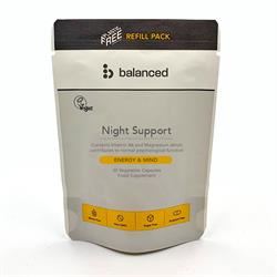 Balanced | Night Support 30 Veggie Caps - Refill Pouch | 30 capsule