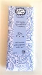 Roots and Wings | Roots & Wings Organic Sea Salt & Caramel Milk Chocolate Bar 80g | 80g