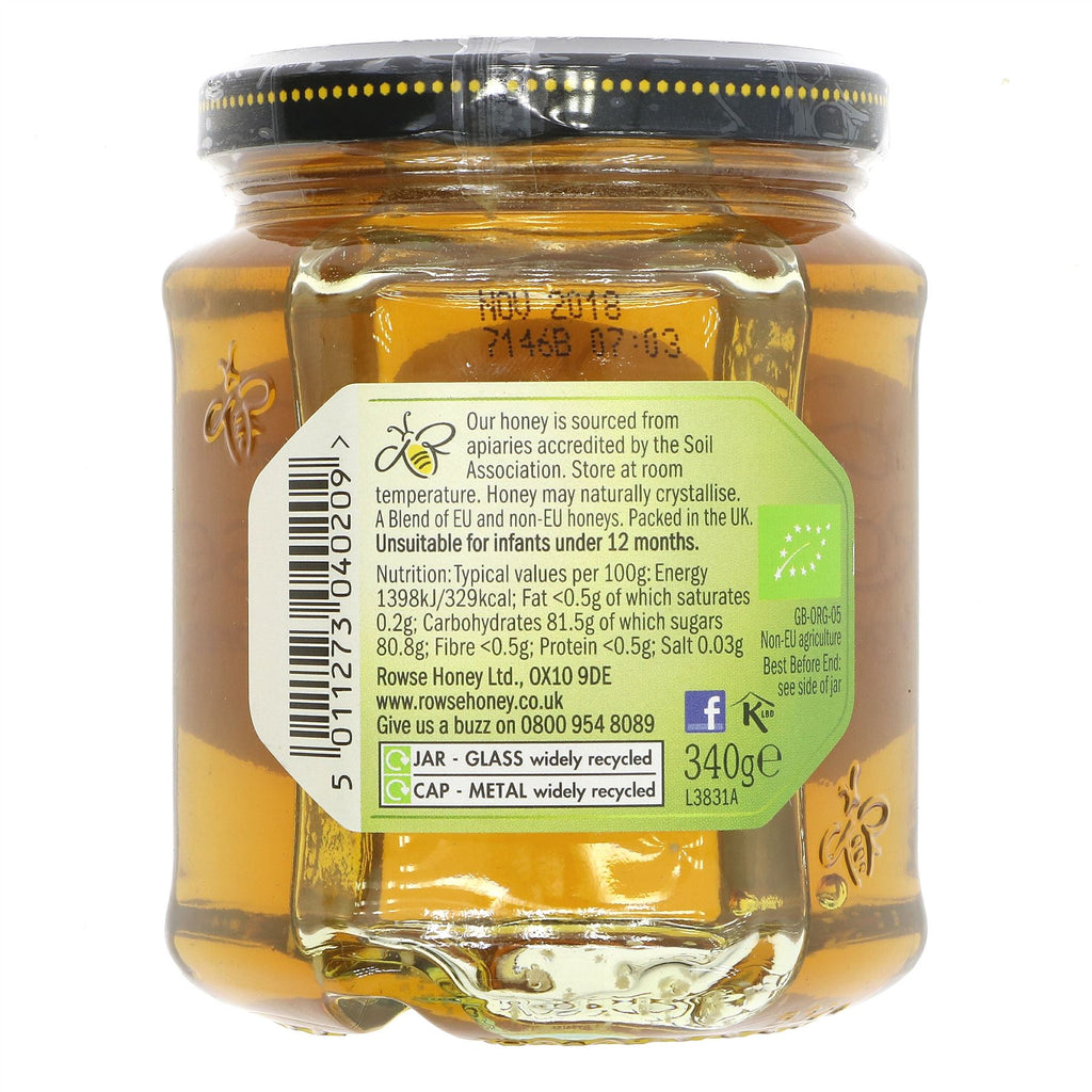 Rowse | Organic Honey - Clear | 340G