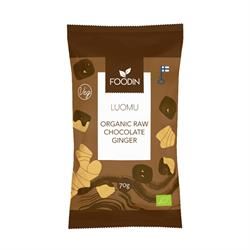 Foodin | Organic Raw Chocolate Coated Ginger 70g | 70g