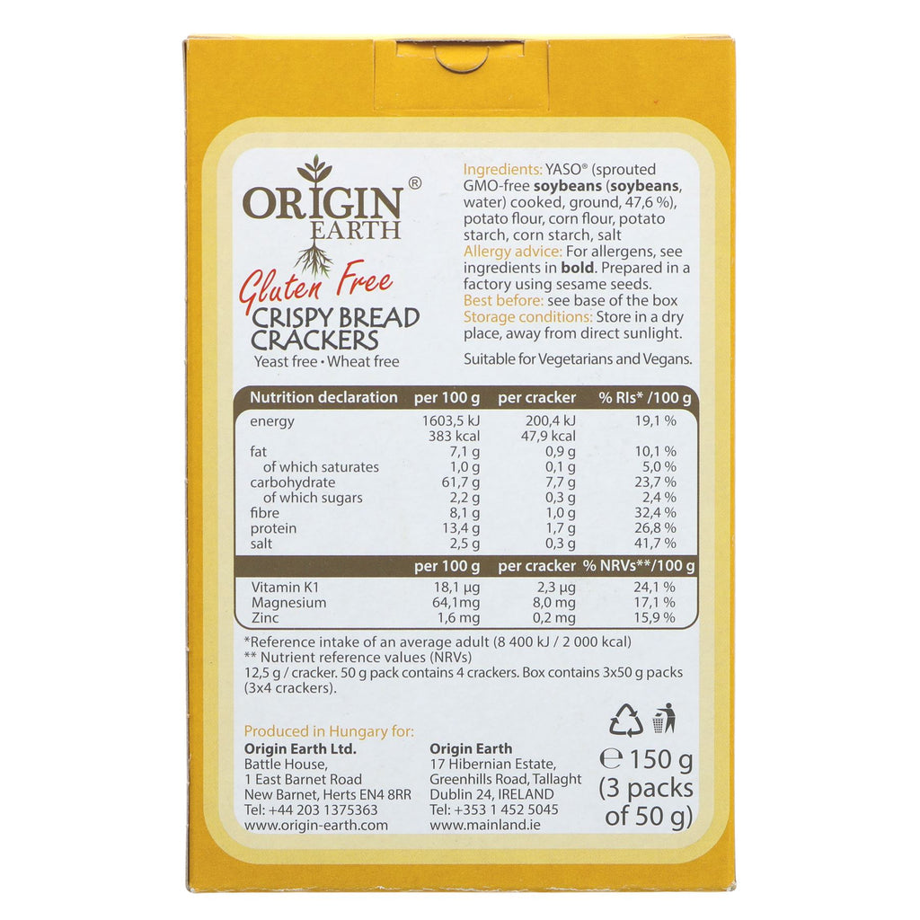 Origin Earth | Gluten Free Crackers | 150g