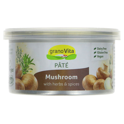 Gluten-free and vegan Mushroom Pate - perfect on crackers, bread or in your favourite recipes. Made with the finest ingredients.