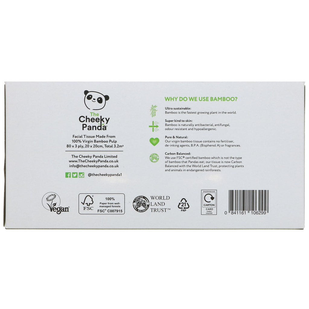 Sustainable bamboo facial tissues - silky soft, chemical-free, vegan-friendly. Support rainforest regeneration. Upgrade your skincare routine!