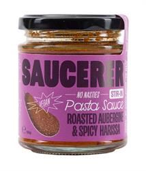 The Saucerer | Roasted Aubergine & Spicy Harissa Stir-in Pasta Sauce 190g | 190g