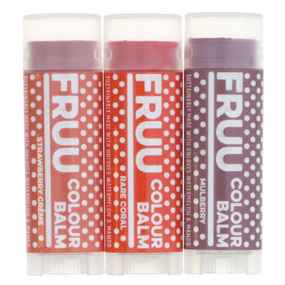 Fruu | Colour Balm Lip Trio - Coral,Strawberry,Mulberry | set