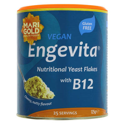 Engevita's Yeast Flakes with Vitamin B12 - Vegan & Gluten-free | Packed with B vitamins & minerals for a boost of flavor & nutrition. Fairtrade & VAT free.