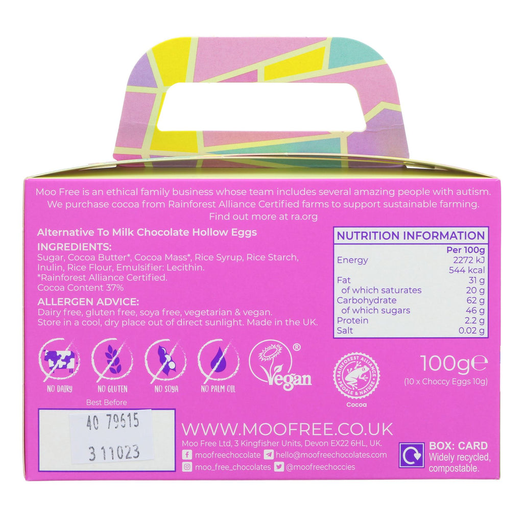 Vegan Easter Egg Hunt Kit by Moo Free. Dairy-free chocolate eggs perfect for Easter celebrations. Great for kids & adults.