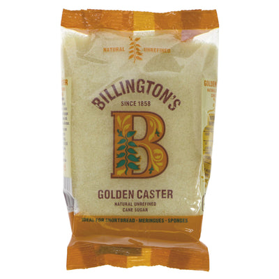 Billingtons, Golden Caster Sugar - biodynamic, gluten-free, vegan & perfect for baking, cooking, or adding to your morning coffee. No VAT charged.