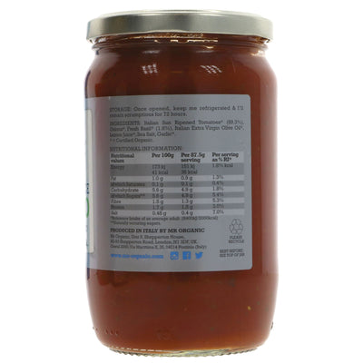 Mr Organic | Basilico Pasta Sauce | 660G