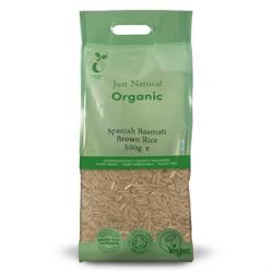 Just Natural Organic | Organic Spanish Basmati (Arodelta) Brown Rice 500g | 500g