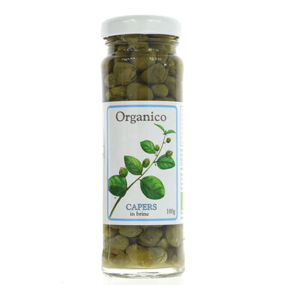 Organic vegan capers add tang to salads & sauces. No VAT charged. Small jar