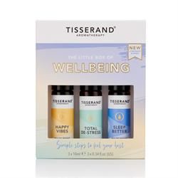 Tisserand | The Little Box of Wellbeing contains 3 pulse point roller balls | 3 x 10ml