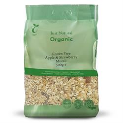 Just Natural Gluten Free | Organic Gluten Free Apple & Strawberry Muesli 500g | 500g