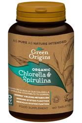 Green Origins | Organic Chlorella & Spirulina 500mg 180 Tablets | 180 tablet