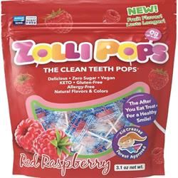 Zolli Pops | Sugar Free Raspberry Lollipop Pouch 80g | 80g